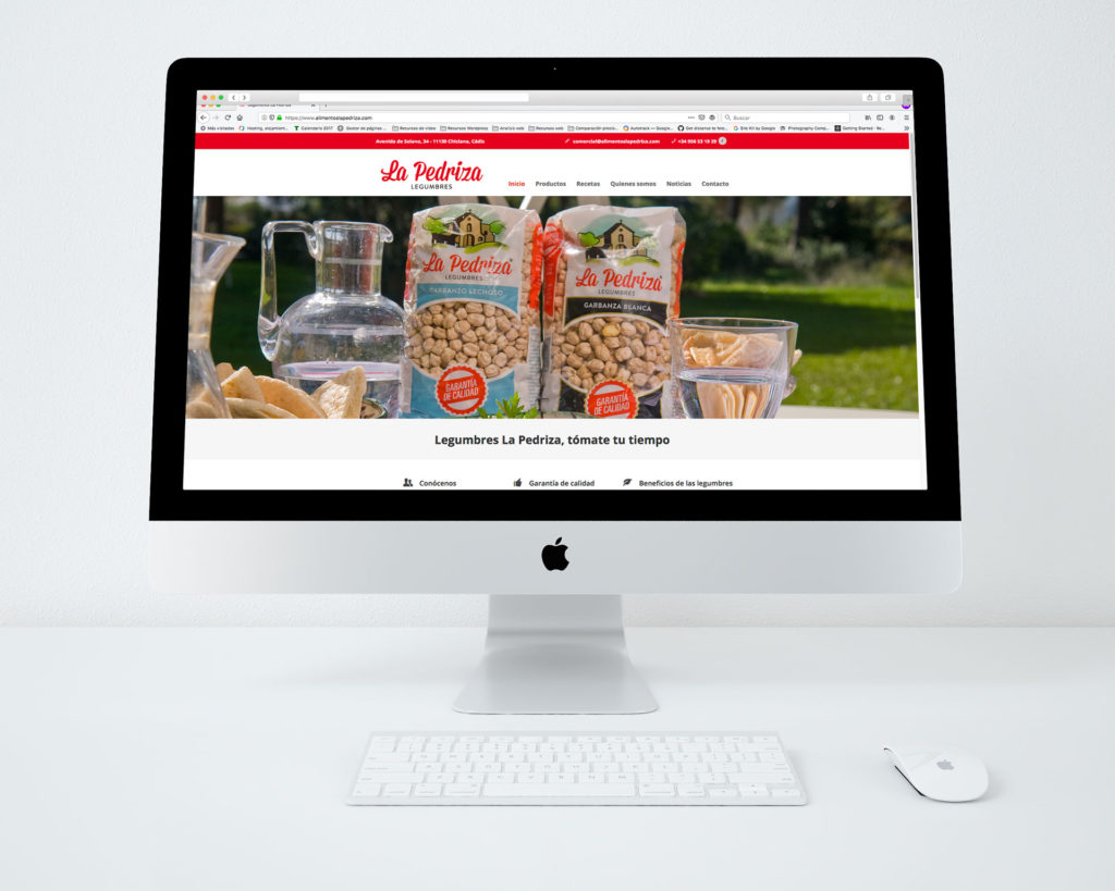 Alimentos La Pedriza diseño de página web